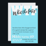 Personalized What the forty 40th funny birthday  Invitation<br><div class="desc">Personalized What the forty 40th funny birthday Invitation</div>