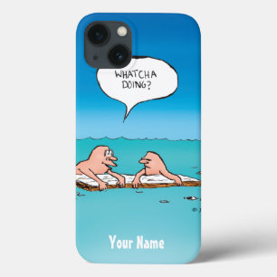 Personalized Whatcha Doing? Shipwreck Cartoon iPhone 13 Case