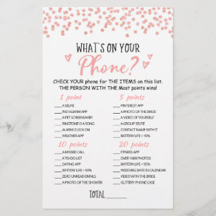 Personalized What's on your phone Baby Shower Game