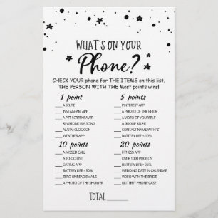 Personalized What's on your phone Baby Shower Game