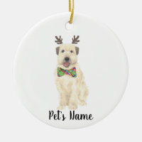 Personalized Wheaten Terrier Christmas Reindeer