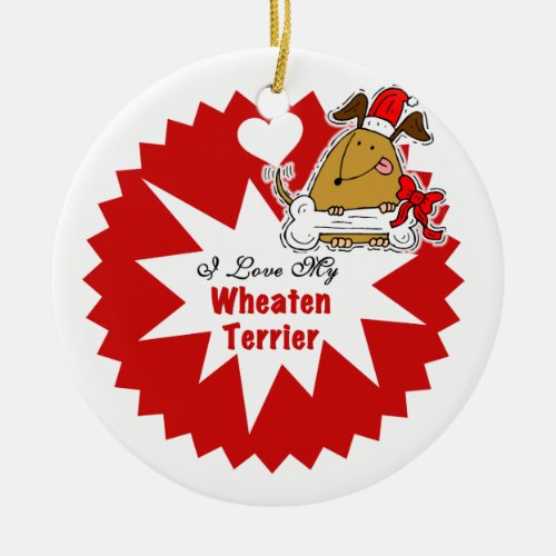 Personalized Wheaten Terrier Dog Keepsake Ornament