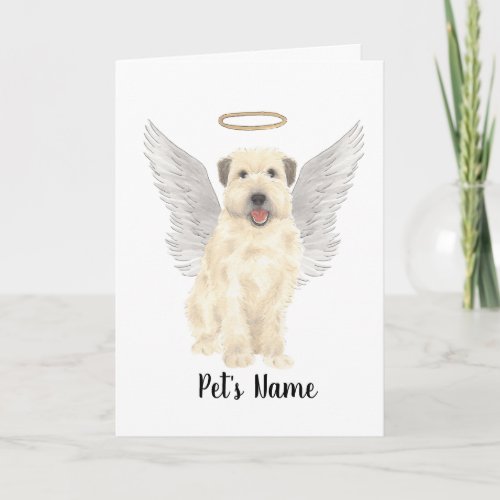 Personalized Wheaten Terrier Sympathy Memorial Card
