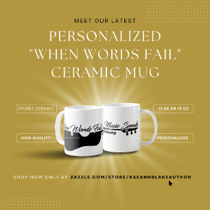 Personalized "When Words Speak" Guitar Ceramic Mug