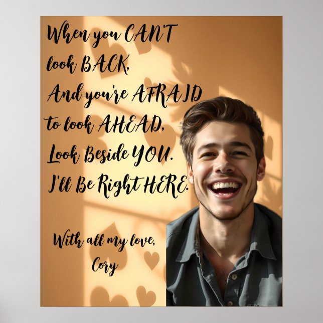 Personalized When You Are Afraid, I'll Be Here Poster (Front)