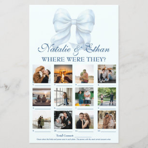 Personalized Where Were They Bridal Shower Game