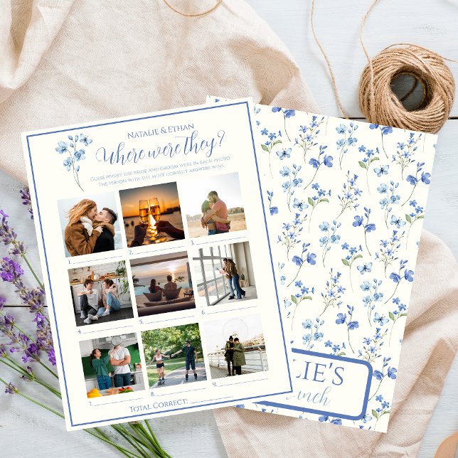 Personalized Where Were They Bridal Shower Game (Creator Uploaded)