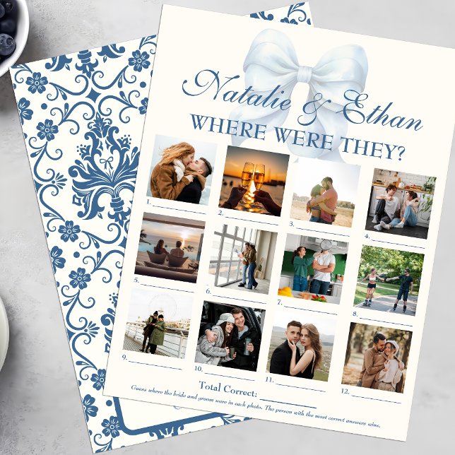 Personalized Where Were They Bridal Shower Game (Creator Uploaded)