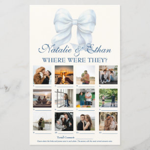 Personalized Where Were They Bridal Shower Game