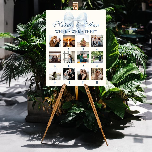 Personalized Where Were They Bridal Shower Game Foam Board (Creator Uploaded)