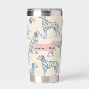 Personalized Whimsical Charming Dalmatian Pattern Insulated Tumbler