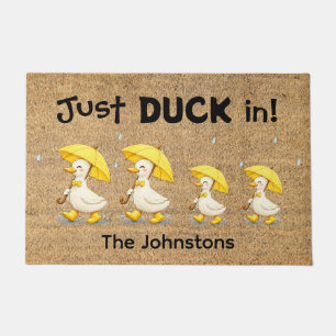 Personalized Whimsical Duck Doormat