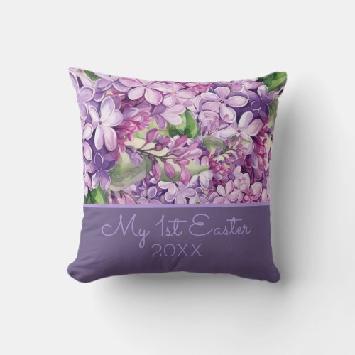 Personalized Whimsical Elegant Spring Floral Throw Pillow