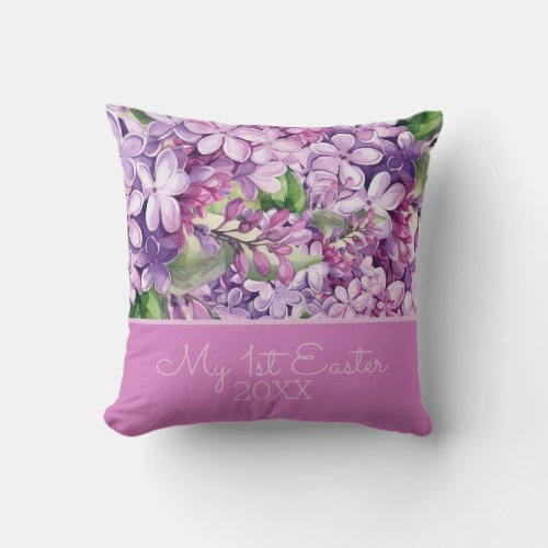 Personalized Whimsical Elegant Spring Floral Throw Pillow
