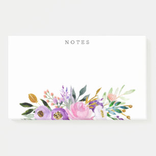 Personalized Whimsical Floral Bouquet Post-it Notes