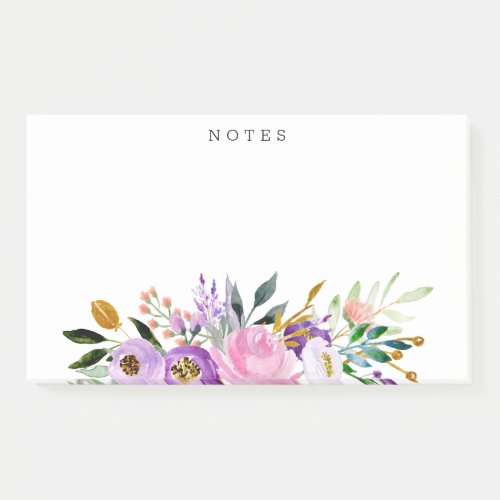 Personalized Whimsical Floral Bouquet Post_it Notes