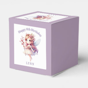 Personalized Whimsical Floral Fairy  Favor Boxes