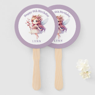Personalized Whimsical Floral Fairy Hand Fan