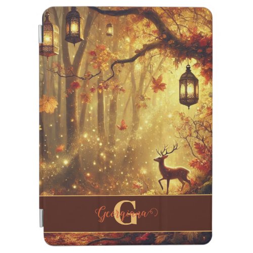 Personalized Whimsical Golden Autumnal Woodland iPad Air Cover