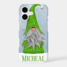 Personalized Whimsical Green Holiday Gnome
