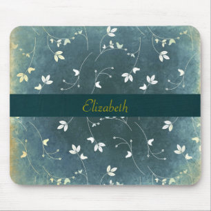 Personalized Whimsical Vintage Bird Pattern Mouse Pad