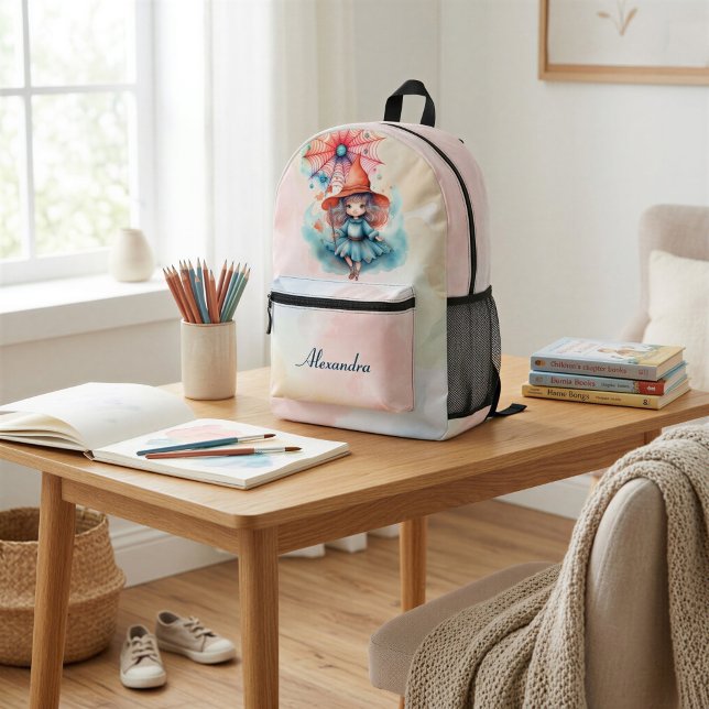 Personalized Whimsical Witch School Adventure Printed Backpack (Creator Uploaded)