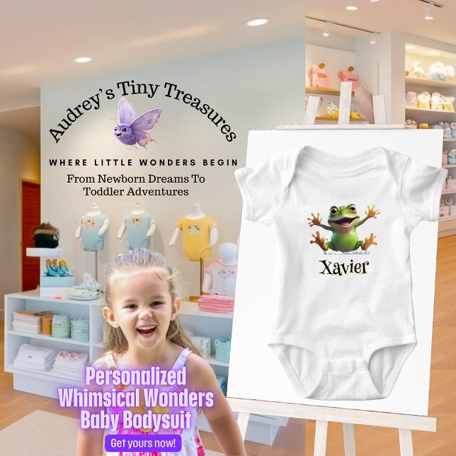 Personalized Whimsical Wonders Baby Frog Bodysuit (Creator Uploaded)