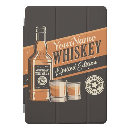 Personalized Whiskey Liquor Bottle Western Bar iPad Pro Cover