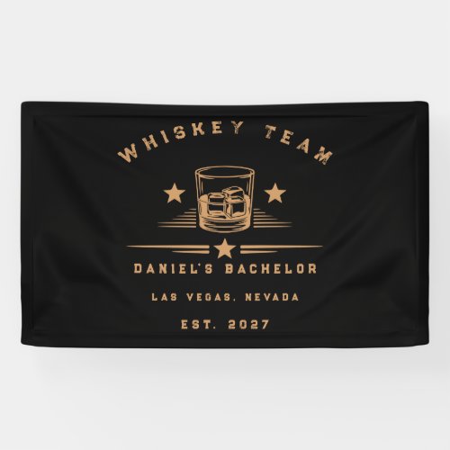 Personalized Whiskey Themed Weekend Bachelor Party Banner
