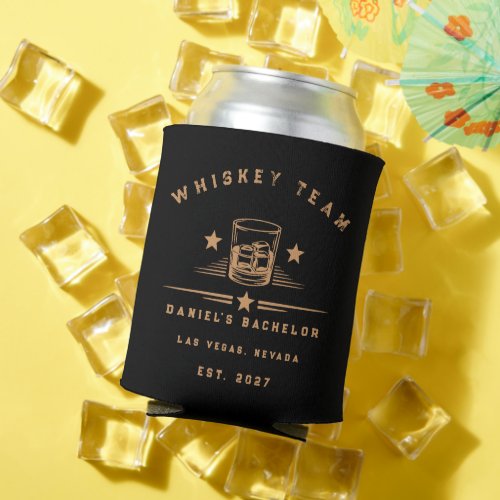 Personalized Whiskey Themed Weekend Bachelor Party Can Cooler