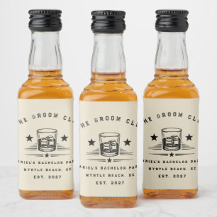 Personalized Whiskey Themed Weekend Bachelor Party Liquor Bottle Label