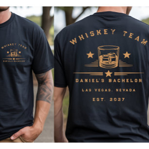 Personalized Whiskey Themed Weekend Bachelor Party T-Shirt