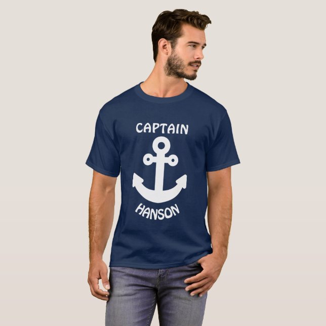 Personalized White Anchor T-Shirt (Front Full)