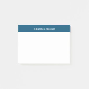 Personalized White and Blue Post-it Notes