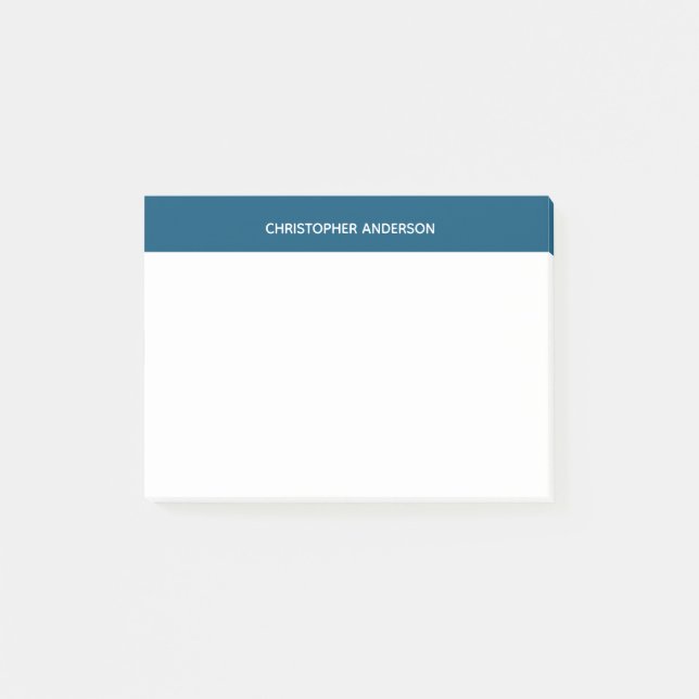 Personalized White and Blue Post-it Notes (Front)