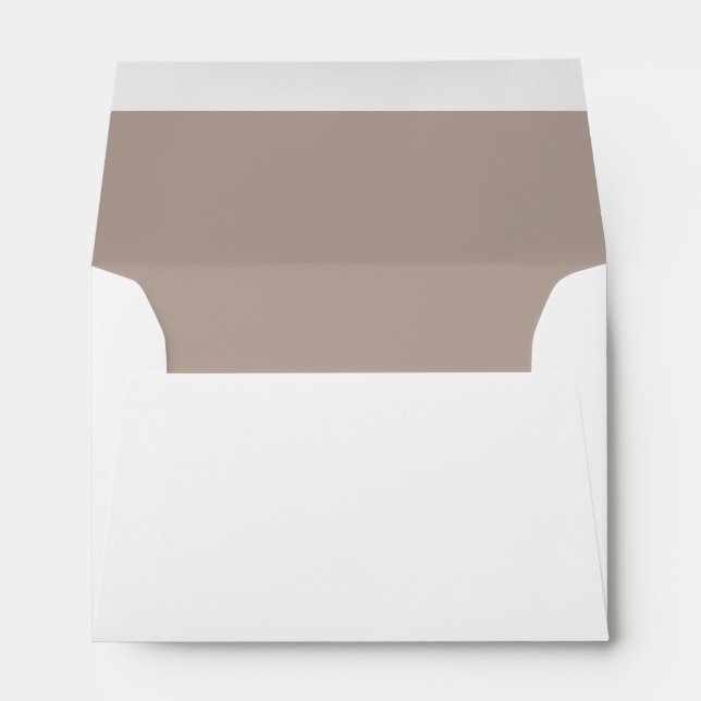 Personalized White Beige Name & Address Envelope (Back (Bottom))