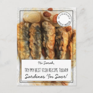 Personalized White Best Fish Recipe Postcard