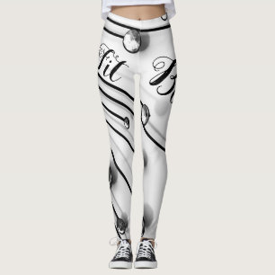 Personalized White Black Diamond Spiral Leggings