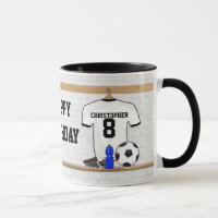 Personalized White Black Football Soccer Jersey