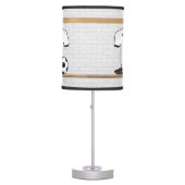 Personalized White Black Football Soccer Jersey Table Lamp (Front)