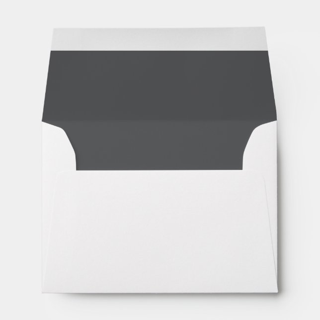 Personalized White Black Name & Address Envelope (Back (Bottom))