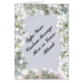 Personalized White Blossom Card Pink Flowers Card (Front)