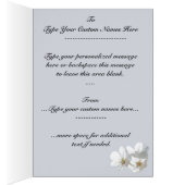 Personalized White Blossom Card Pink Flowers Card (Inside (Right))