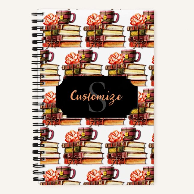 Personalized White Books And Tea (Front)