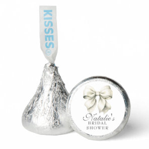 Personalized White Bow Bridal Shower Fancy Hershey®'s Kisses®