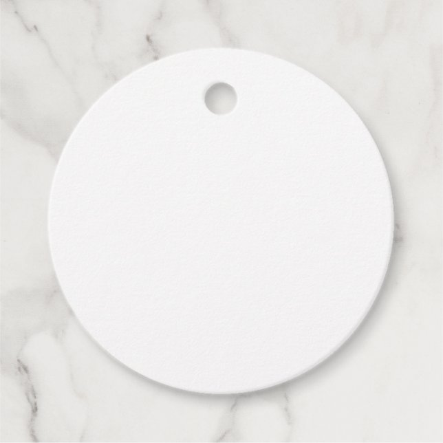 Personalized White Circle Favor Tags (Front)