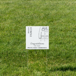 Personalized White Coat Ceremony Congratulations Sign