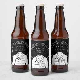 Personalized White Coat Ceremony Party Beer Bottle Label