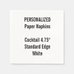 Personalized White Cocktail Paper Napkins at Zazzle