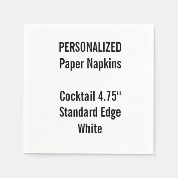 Personalized White Cocktail Paper Napkins by PersonalizedNapkins at Zazzle